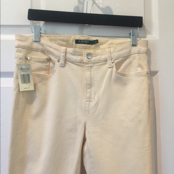 NWT Ralph Lauren Creme Skinny Straight Jeans - Picture 7 of 7